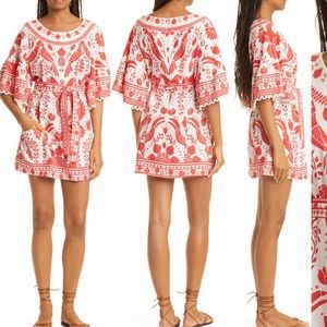 Farm Rio jungle flow linen print dress size M